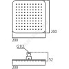 Душ верхний серия IDEALRAIN CUBE M1 200х200мм Ideal Standard B0024AA