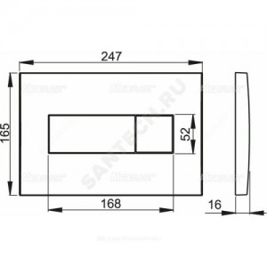 Кнопка для инсталляции хром матовый Alca Plast M372