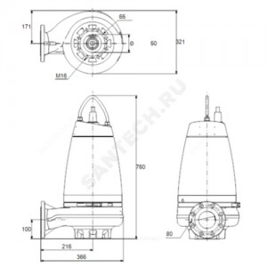 Насос дренажный SE1.50.80.22.2.50D.B Grundfos 96047981