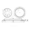 Люк полимер (легкий) зелёный круглый 760х630 h=90мм 30кН Сантехкомплект