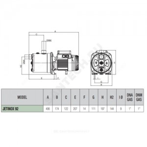 Насос самовсасывающий JETINOX 92 M DAB 60172432H