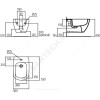 Биде подвесное TESI белый в/к инсталляция Ideal Standard D386801 .
