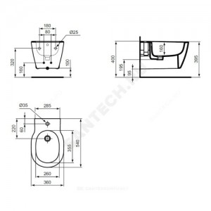 Биде подвесное CONNECT Ideal Standard E772201