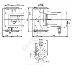 Насос циркуляционный с мокрым ротором Stratos MAXO 65/0,5-9 PN6/10 1х230В/50 Гц Wilo 2164593