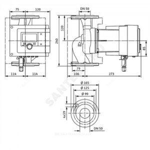 Насос циркуляционный с мокрым ротором Stratos MAXO 50/0,5-6 PN6/10 1х230В/50 Гц Wilo 2164586