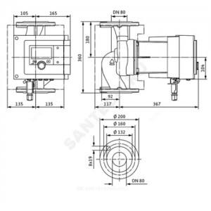 Насос циркуляционный с мокрым ротором Stratos MAXO 80/0,5-6 PN10 1х230В/50 Гц Wilo 2164597