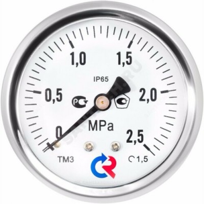 Манометр ТМ-320Т.00 осевой Дк63мм 0-2,5 МПа G1/4" Росма 00000027444