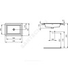 Умывальник мебельный STRADA 59 без отверстия п/смес Ideal Standard K078001