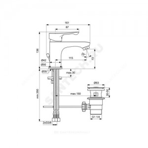 Промо-комплект для ванной комнаты ALPHA (7 в 1) Ideal Standard BD003AA