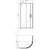 Ограждение душевое CONNECT 2 Corner Quadrant 800х800 мм Ideal Standard K9250V3 .
