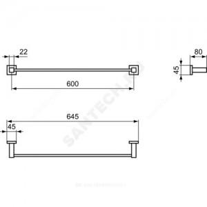 Полотенцедержатель IOM Square Ideal Standard E2197AA