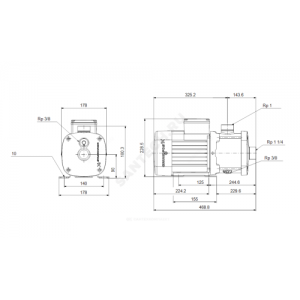 Насос многоступенчатый горизонтальный CM-G 5-6 AQQE PN16 1x220-240В/50 Гц Grundfos 97516656