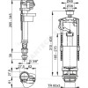 Арматура для бачка сливная/наливная нижнее подключение кнопка хром старт-стоп Alca Plast SA2000S 3/8" CHROM
