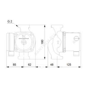 Насос циркуляционный с мокрым ротором UPS 32-80 N PN10 1х230В/50 Гц Grundfos 95906448