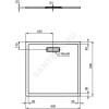 Поддон душевой акрил квадрат ULTRAFLAT NEW 800х800х25 белый Ideal Standard T446601 .