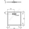 Поддон душевой акрил квадрат ULTRAFLAT NEW 800х800х25 белый Ideal Standard T446601 .