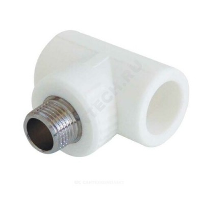 Тройник PP-R комбинированный белый НР Дн 20х2 1/2" RTP (РосТурПласт) 28187