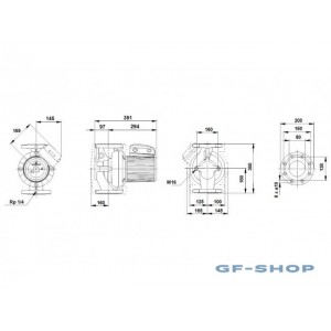 Насос циркуляционный Grundfos UPS 80-120 F PN 10