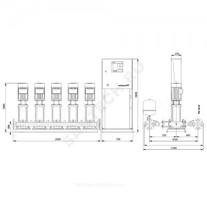 Установка повышения давления Hydro MPC-S 5 CR64-2 Grundfos 95044900