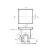 Трап регулируемый Дн 50 с нержавеющей решёткой 150х150мм горизонтальный выпуск АНИ Пласт TA5812