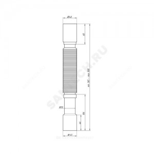 Гофра 40х32/40 L=351-761мм АНИ Пласт K407