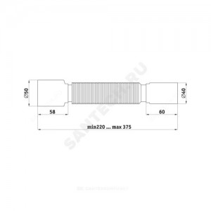 Гофра 40х50 L=225-415мм АНИ Пласт K435