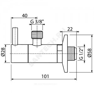 Вентиль для подключения смесителя с фильтром 1/2"x3/8" Alca Plast ARV001-BLACK