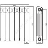 Радиатор биметаллический Monolit 500 7 секций RAL 9016 (белый) RIFAR RM50007