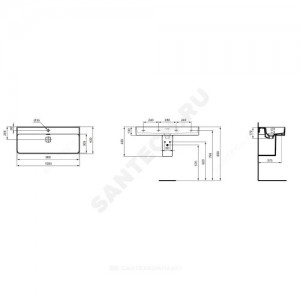 Умывальник подвесной STRADA II 100 без отверстия п/смес Ideal Standard T364001