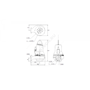 Насос канализационный SL1.50.65.30.2.50D.C Grundfos 98624258