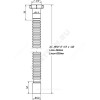 Гофра с гайкой 1 1/2"x40 L=320-650мм Орио АС-1012