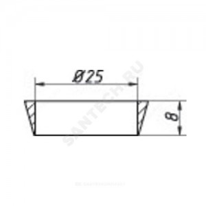 Прокладка коническая ПВХ 25мм Орио П-2025