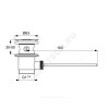 Клапан донный пластик 1 1/4" с переливом, хром слив с пробкой Ideal Standard B964550AA