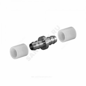 Муфта для PE-X латунь Дн 28 в/к кольцо Q&E Uponor 1025885