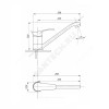 Смеситель для кухонной мойки TSB640 одноручный Царсберг 640-1157