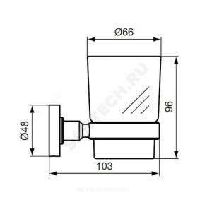 Стакан с держателем матовое стекло IOM Ideal Standard A9120AA .