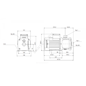 Насос многоступенчатый горизонтальный CM-I 3-7 AQQE PN16 1x220-240В/50 Гц Grundfos 97515033