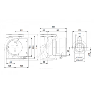 Насос циркуляционный с мокрым ротором MAGNA1 40-60F PN6/10 1х230В/50 Гц Grundfos 99221292