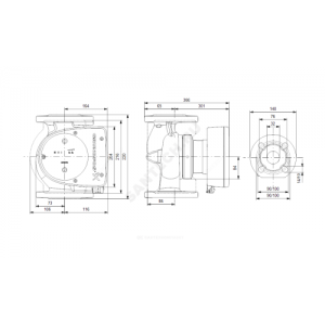 Насос циркуляционный с мокрым ротором MAGNA1 100-100F PN10 1х230В/50 Гц Grundfos 97924232