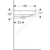 Умывальник мебельный Smyle Square 75 белый Geberit 500.249.01.1