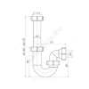 Сифон для умывальника трубный 1 1/4"x32 без выпуска АНИ Пласт DB1020